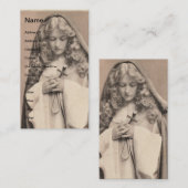 Vintage schöne Dame Visitenkarte (Vorne/Hinten)