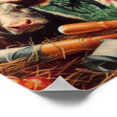 Vintage schöne Farm Girl Poster (Ecke)