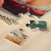 Vintage schöne Farm Girl Puzzle (Seite)