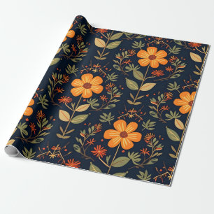 Vintage Schöne Florale Moderne Kollektion Geschenkpapier
