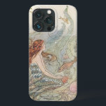 Vintage schöne Girly Meerjungfrau Case-Mate iPhone Hülle<br><div class="desc">Schöne unter dem Meer Vintage Meerjungfrau Dekor Fall.</div>