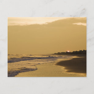 Vintage schöne Insel-Strand-Sonnenuntergangspostka Feiertagspostkarte
