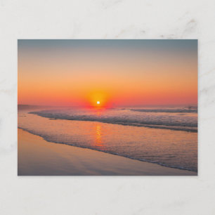 Vintage schöne Insel-Strand-Sonnenuntergangspostka Feiertagspostkarte