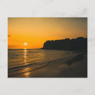 Vintage schöne Insel-Strand-Sonnenuntergangspostka Feiertagspostkarte