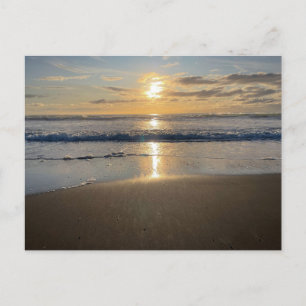 Vintage schöne Insel-Strand-Sonnenuntergangspostka Feiertagspostkarte