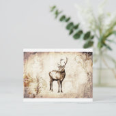 Vintage schöne Künste F077 Hirsche Postkarte (Stehend Vorderseite)