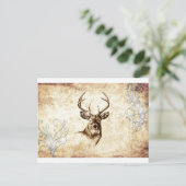 Vintage schöne Künste F078 Hirsche Postkarte (Stehend Vorderseite)