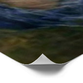 Vintage schöne Lady in blau Poster (Ecke)