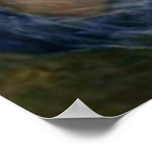 Vintage schöne Lady in blau Poster (Ecke)