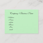 Vintage, schöne rosa Rosen, kundenspezifisch Visitenkarte (Rückseite)