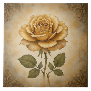 Vintage, schöne Rose Gold Artwork Keramik Tile Fliese