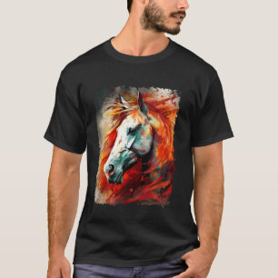 Vintage Schönes Pferdegesicht Pferdeliebhaber Männ T-Shirt