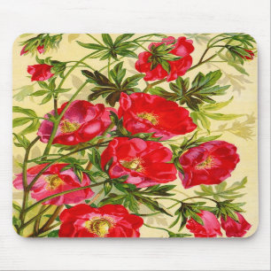 Vintage Schönheit Blumenmousepad Mousepad