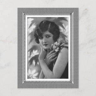 Vintage Schönheit - Die Augen - schwarz und weiß Postkarte