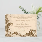 Vintage Schönheit - Hochzeitseinladung Einladung (Stehend Vorderseite)