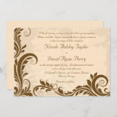 Vintage Schönheit - Hochzeitseinladung Einladung (Vorne/Hinten)