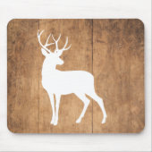 Vintage Schönheit Holz und Hirsch Mousepad (Vorne)