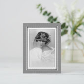 Vintage Schönheit - Luxus - in Schwarz & Weiß Postkarte (Stehend Vorderseite)