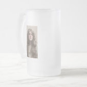 Vintage Schönheit Mattglas Bierglas (Vorderseite Links)