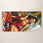 Vintage Schönheit Pinup Badehandtuch (Badehandtuch)