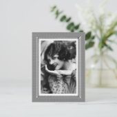 Vintage Schönheit - Starlet - schwarz-weiß Postkarte (Stehend Vorderseite)