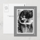 Vintage Schönheit - Starlet - schwarz-weiß Postkarte (Vorne/Hinten)