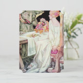 Vintage Schönheit und die Tier-Hochzeits-Einladung Einladung (Stehend Vorderseite)