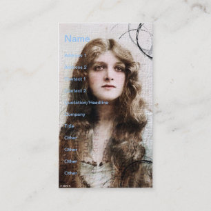 Vintage Schönheit Visitenkarte