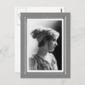 Vintage Schönheit - wunderbar - in Schwarz und Wei Postkarte (Vorne/Hinten)