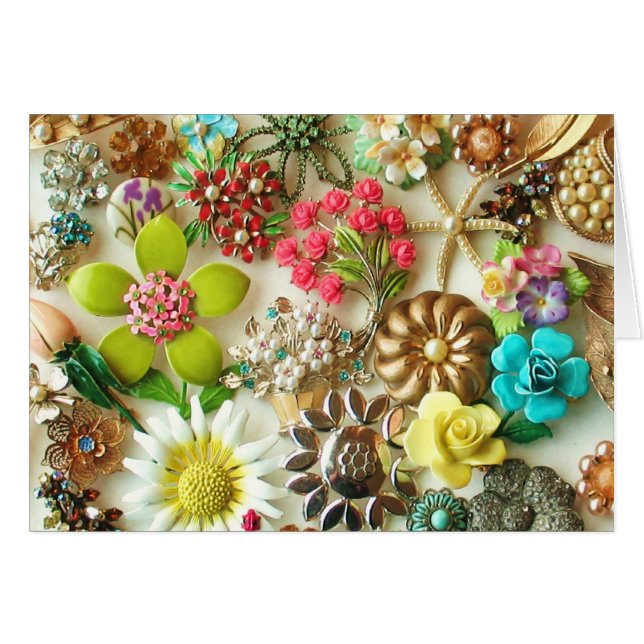 Vintage Schönheits-Karte (Vorderseite (Horizontal))