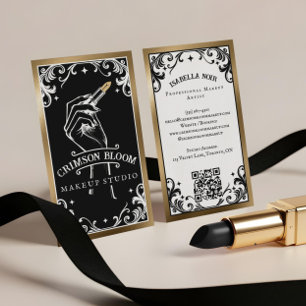 Vintage-Schönheits-Makeup-Artist Schwarzer Luxus-L Visitenkarte