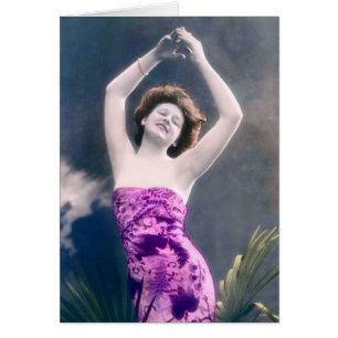 Vintage Schönheitshand über Kopftanz