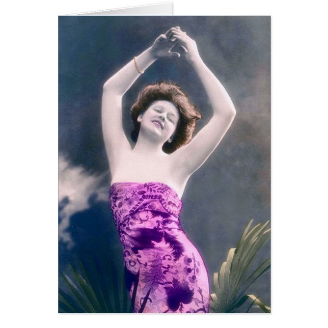 Vintage Schönheitshand über Kopftanz (Vorne)