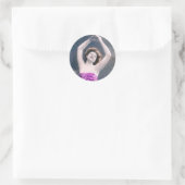 Vintage Schönheitshand über Kopftanz Runder Aufkleber (Tasche)