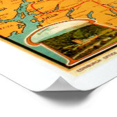 Vintage schottische Eisenbahn Poster (Ecke)