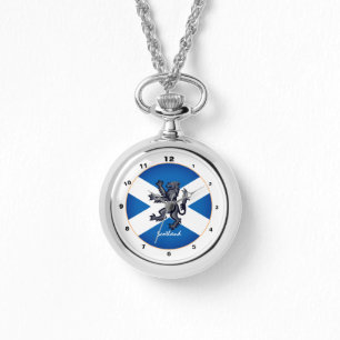Vintage schottische Flagge, Lion und Schottland /m Armbanduhr