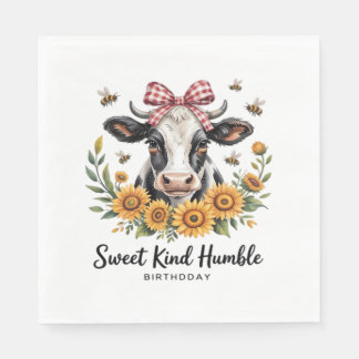 Vintage schottische Highland Cow Art Oversized T-S Serviette