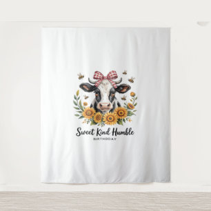 Vintage schottische Highland Cow Art Oversized T-S Wandteppich