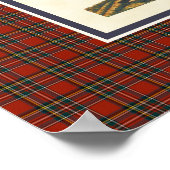 Vintage schottische Highlander Peelans Tartan Bord Poster (Ecke)