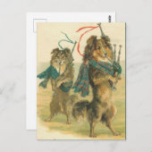 Vintage schottische Piper-Hunde-Colliese Postkarte (Vorne/Hinten)