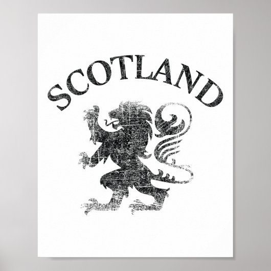 Vintage Schottischer Löwe Rampant Schottland Flagg Poster (Vorne)