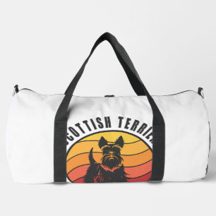 Vintage Schottischer Terrier Sonnenuntergang Duffle Bag