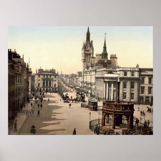 Vintage Schottland, Aberdeen Castlegate c1905 Poster (Vorne)