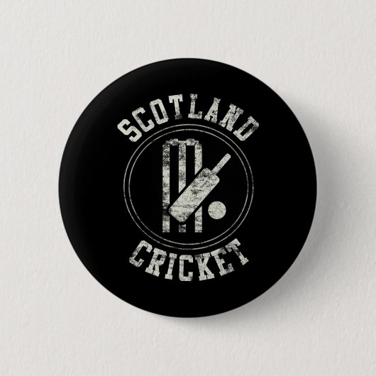 Vintage-Schottland-Cricket-Logo Button (Vorderseite)
