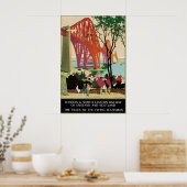 Vintage Schottland Forth Bridge Eisenbahn Reise Poster (Küche)