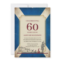 Vintage Schottlandflagge Saltire 60. Geburtstag