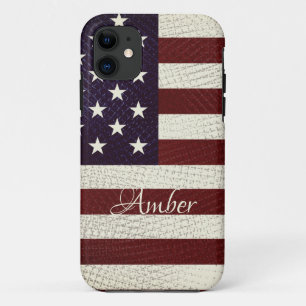 Vintage-Schrägstrich amerikanische Flagge personal Case-Mate iPhone Hülle