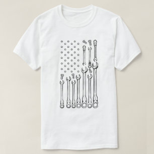 Vintage-Schraubenschlüssel & Bolzenmuster Industri T-Shirt