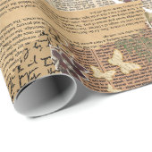 Vintage-Schreibjournal-Ästhetik Geschenkpapier (Rolleneckpunkt)