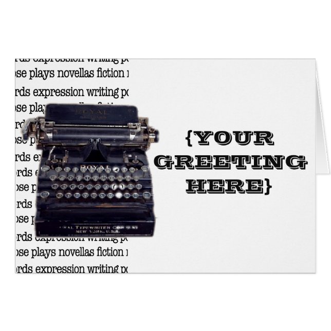 Vintage Schreibmaschine (Vorderseite (Horizontal))